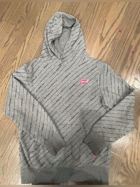 Levi’s Boys Hoodie Size 10/12 Gray Casual School Sweatshirt